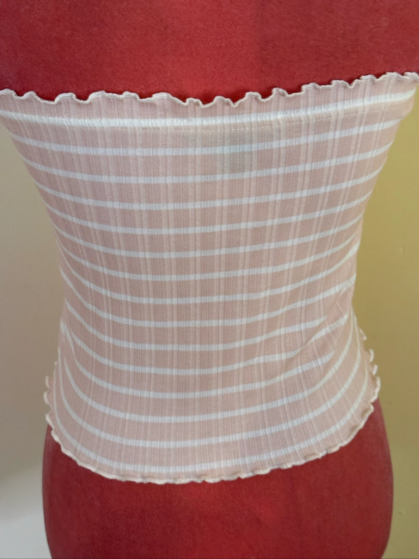 Roze gestreepte Tomara-que-Caia top met knopen – photo 3